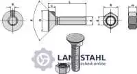 Pflugschraube M10 x 1,5 x 30 mit Sechskantmutter