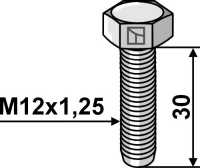 Schraube M12x1,25 - Verzinkt - 10.9