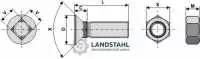 Pflugschraube M12 x 1,75 x 30 und Sechskantmutter