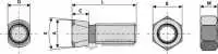 Scharschraube M12 x 1,75 x 30 mit Sechskantmutter