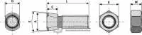 Scharschraube M12 x 1,75 x 35 mit Sechskantmutter