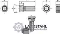 Scharschraube M12 x 1,75 x 45 mit Sechskantmutter