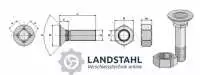Pflugschraube M12x1,75x80 und Sechskantmutter