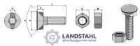 Pflugschraube DIN 11014 M12 x 1,75 x 85 mit Sechskantmutter