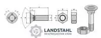 Pflugschraube M12x1,75x90 und Sechskantmutter