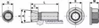 Scharschraube M14 x 2 x 45 mit Bundmutter