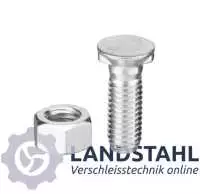 Pflugschraube DIN 11014 M16 x 2 x 35 mit Sechskantmutter