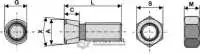 Scharschraube M16 x 2 x 50 mit Sechskantmutter