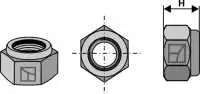 Selbstsichernde Sechskantmutter - M16x1,5 - 8.8