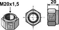 Selbstsichernde Sechskantmutter - M20x1,5 - 10.9
