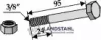 Schraube mit Sicherungsmutter - 3/8''UNF