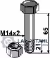 Schraube mit Sicherungsmutter - M14x2 - 10.9