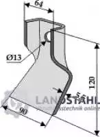 Klinge 120x64mm