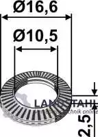 Scheibe D16,6x2,5xD10,5