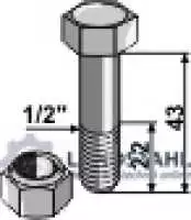 Schraube mit Sicherungsmutter - 1/2''UNF