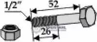 Schraube mit Sicherungsmutter - 1/2''UNF