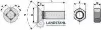 Pflugschraube 7/16" UNC x 40 und Sechskantmutter