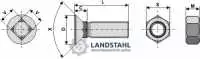 Pflugschraube 7/16" UNC x 45 und Sechskantmutter