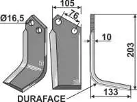 Fräsmesser DURAFACE 203x105mm, rechts